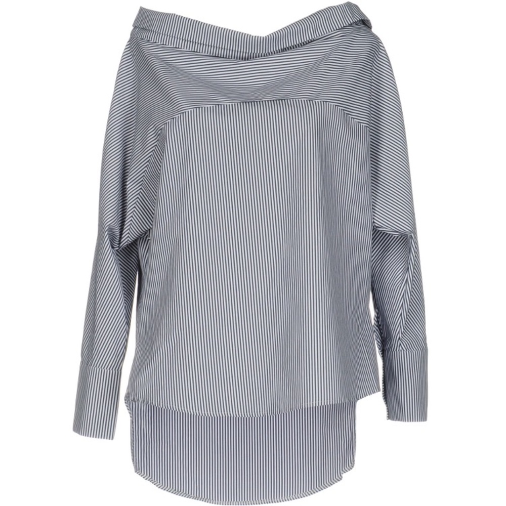 - Blouse size 10 gray and white